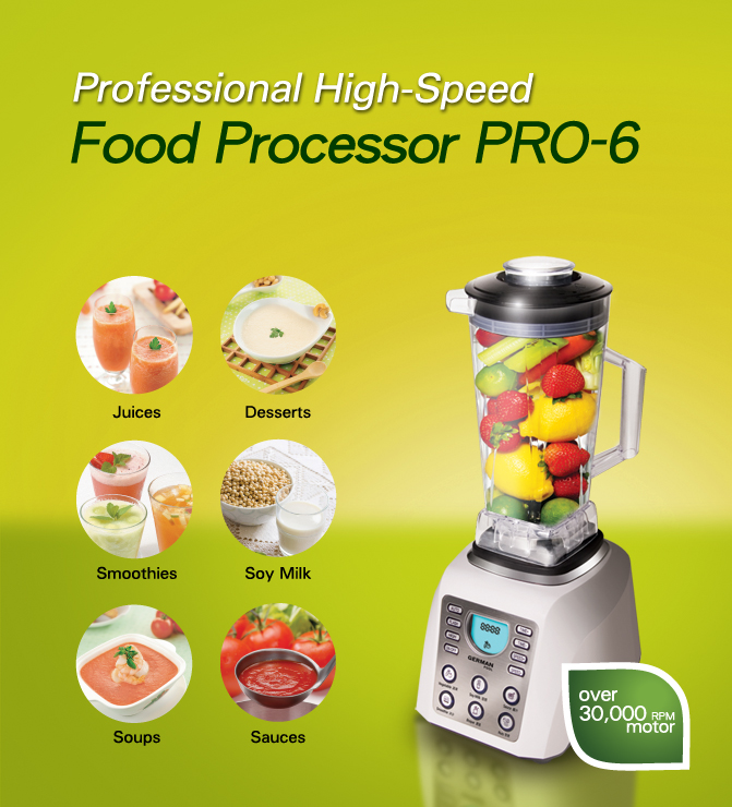 NEW: Professional High-Speed Food Processor PRO-6