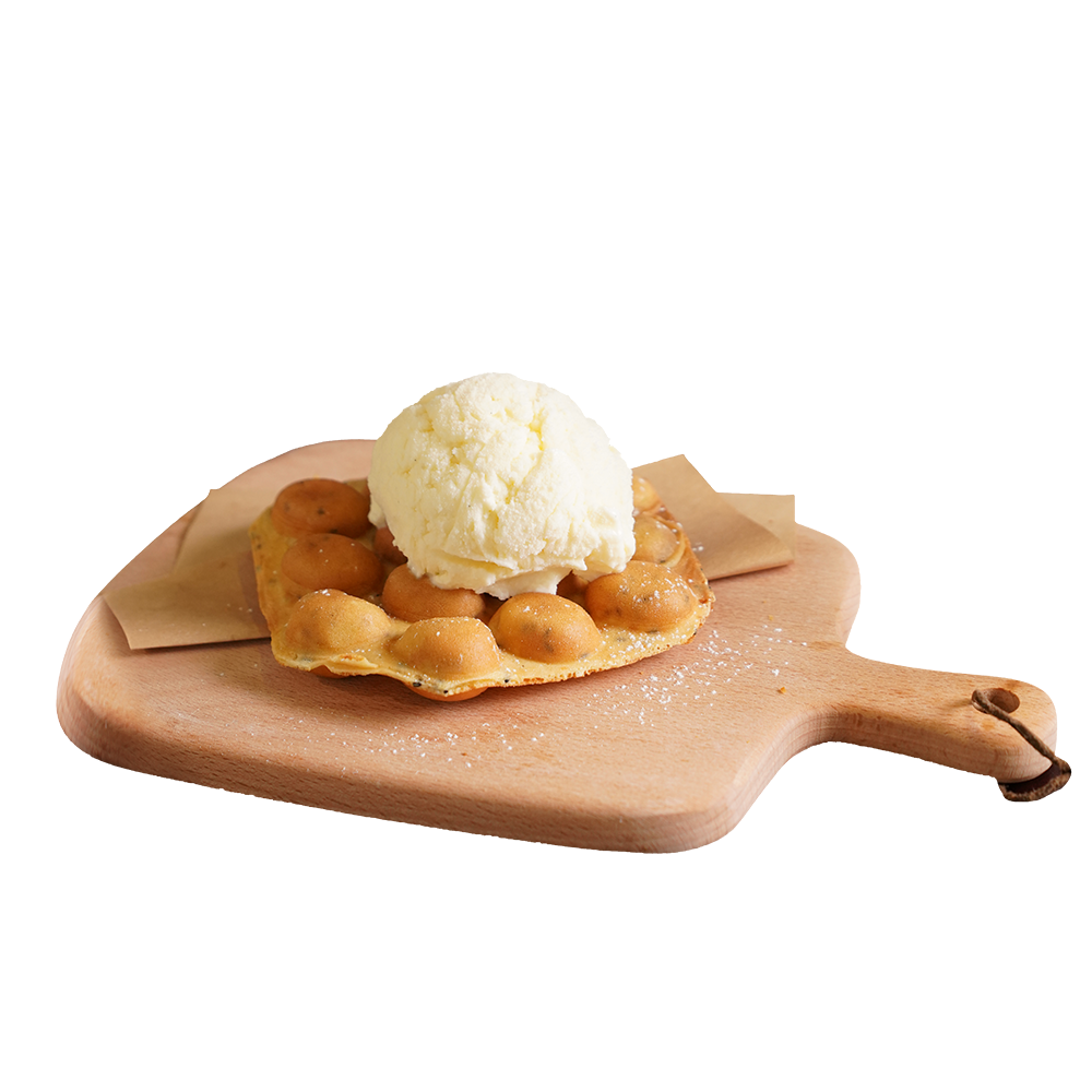 港式雞蛋仔(伴北海道牛乳/抹茶味雪糕)